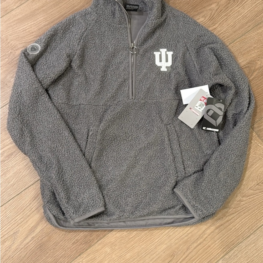 Indiana Hoosiers Gray Quarter-Zip women’s small quarter zip